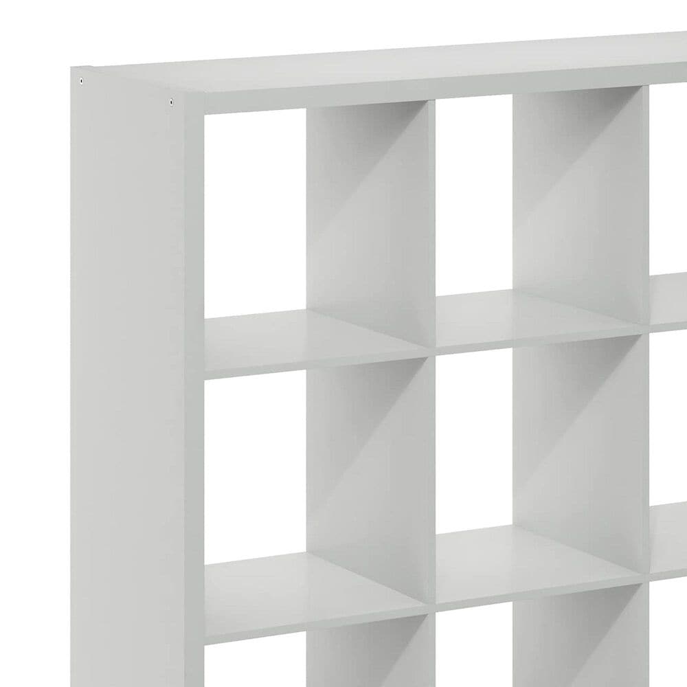 HOMLUX 9-Cube Reversible Open Back Bookshelf in Light Grey, , large