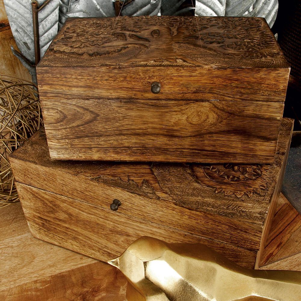 Maple and Jade Rustic Box in Natural Brown &#40;Set of 3&#41;, , large