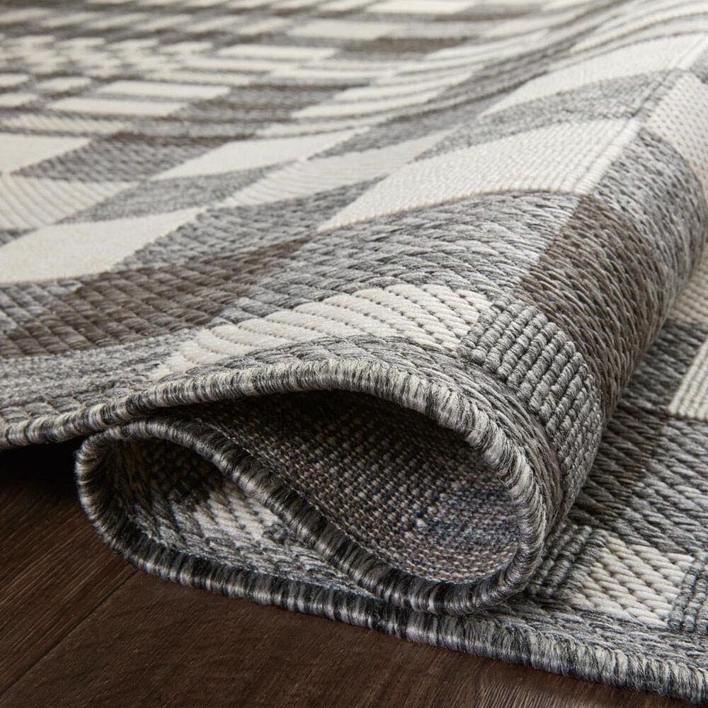 Loloi II Rainier 5&#39;3&quot; x 7&#39;7&quot; Ivory and Pebble Indoor/Outdoor Area Performance Rug, , large