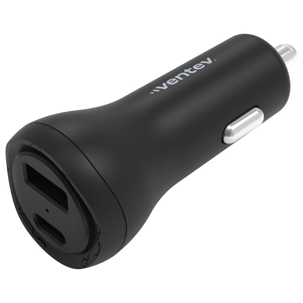 Ventev Ultrafast 32W Dual USB-C and USB-A Port Car Charger in Black, , large