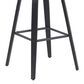 Armen Living Vienna Swivel Bar Height Stool with Red Upholstery in Black Brushed, , large