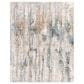 Surya Cardiff CDF-2306 Medium Gray, Light Blue, Mustard and Dark Blue 2"7" x 3"11" Area Rug, , large