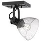 Golden Lighting Hines 1-Light Semi-Flush in with Clear Glass Matte Black, , large
