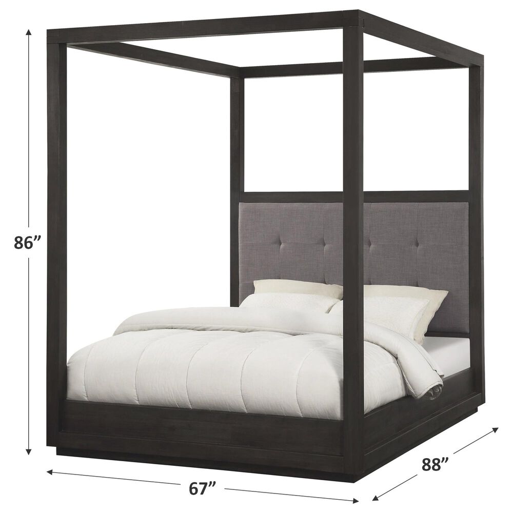 Urban Home Oxford Queen Canopy Bed in Oxford Gray, , large