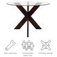 Linon Home Decor Adler X-Base Dining Table with Glass Top in Espresso and Clear - Table Only, , large