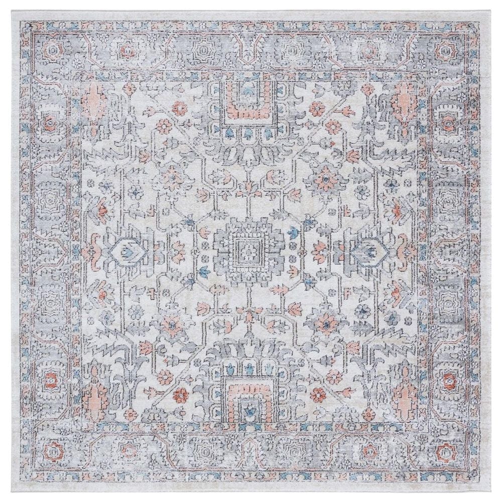 Safavieh Oregon ORE877 3" Square Grey and Ivory Area Rug, , large