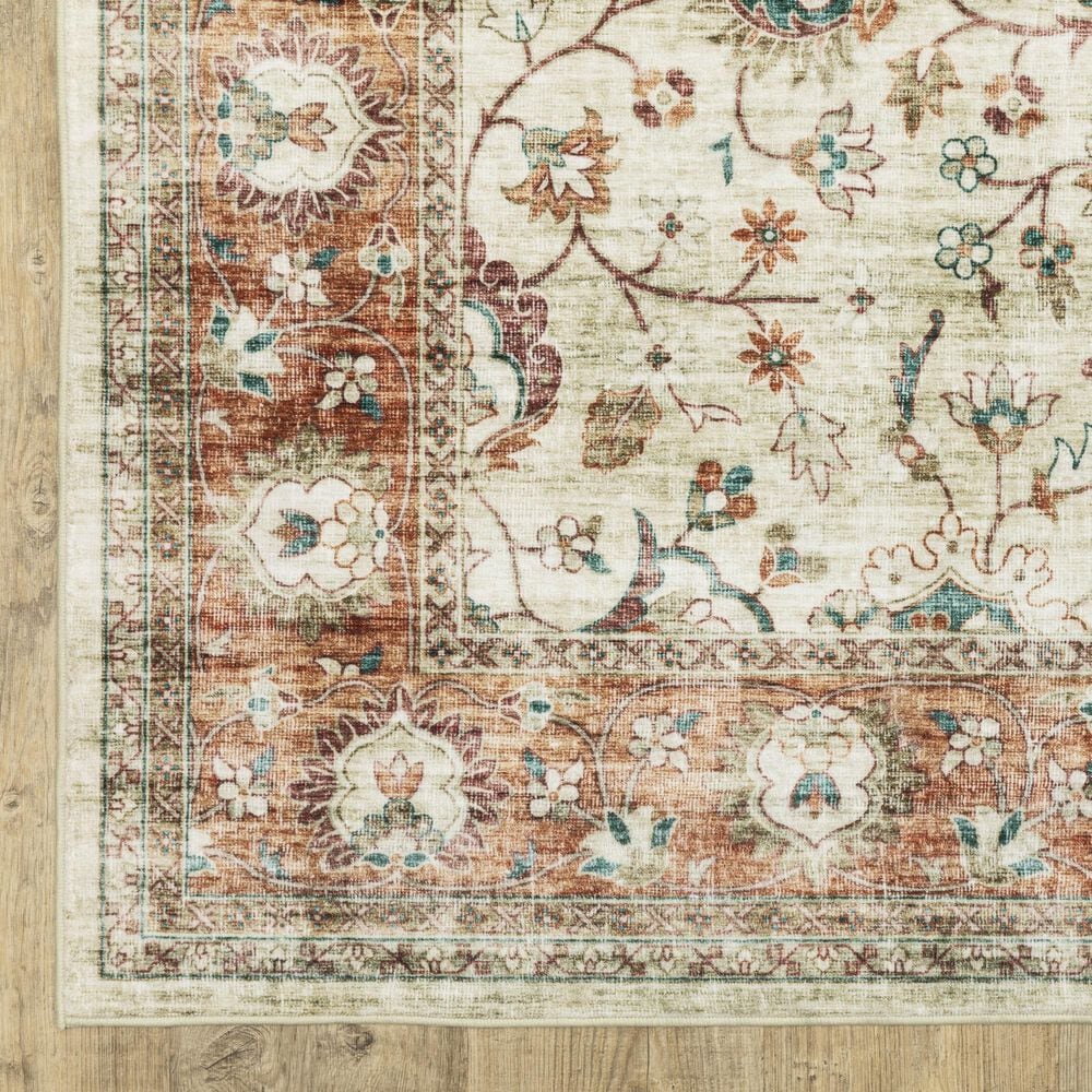 Oriental Weavers Sumter 2&#39; x 3&#39; Ivory and Rust Area Rug, , large