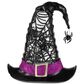 The Gerson Company 9.75"H Battery-Operated Lighted Spinning Smoky Water Globe Witch Hat in Black, , large
