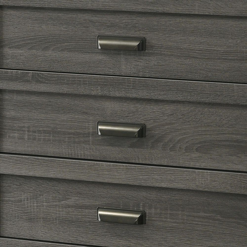 Crown Mark Valor 5-Drawer Chest in Grey, , large