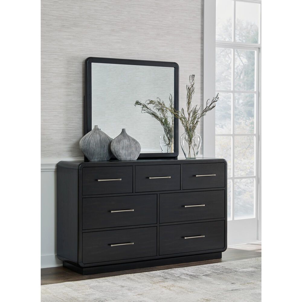 Millenium Rowanbeck Dresser Mirror in Black, , large