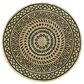 L&R Resources Synergy 4" Round Tan and Black Area Rug, , large