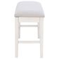 Linon Home Decor Marcum Counter Bench with Grey Cushion in Cream, , large