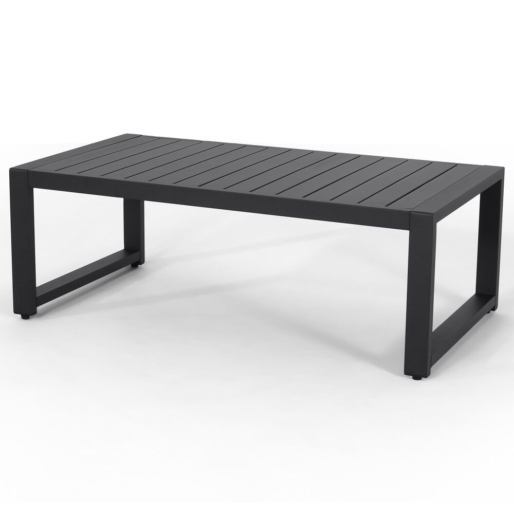 Hearth and Haven Navan 4-Piece Patio Conversation Set with Black Cushion in Dark Gray, , large