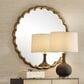 Uttermost Cerrito Round Wall Mirror in Antique Brass, , large