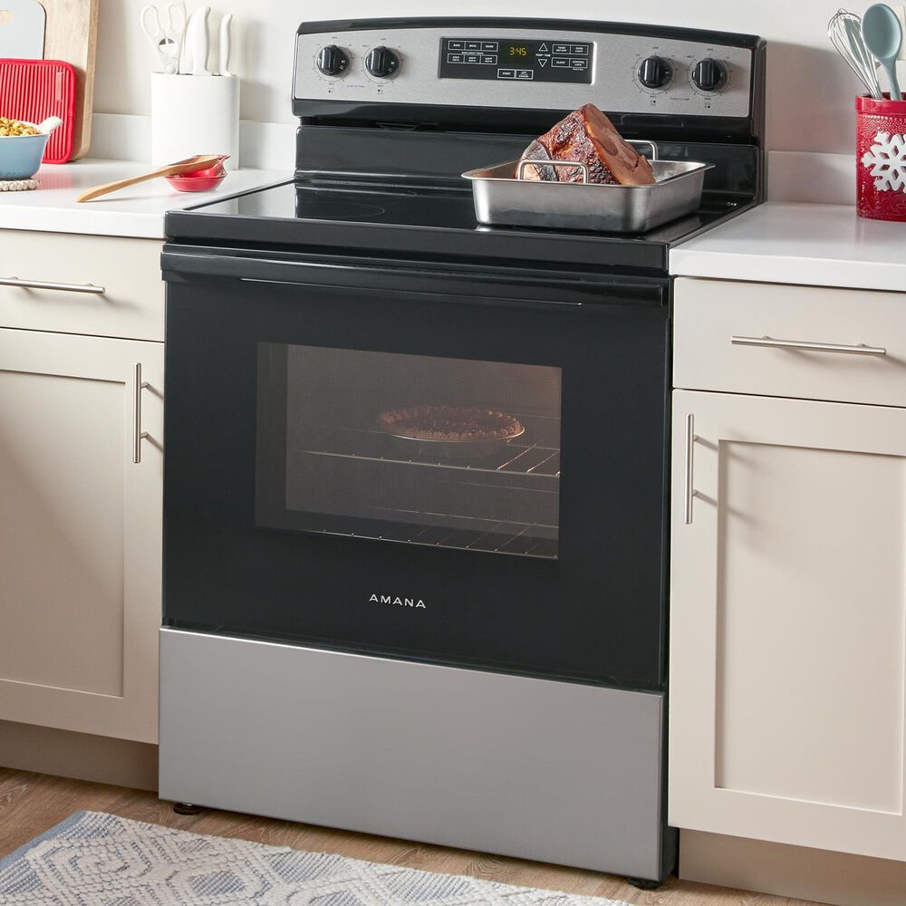 Amana 4.8 Cu. Ft. Electric Range with Electronic Controls in Stainless Steel, , large