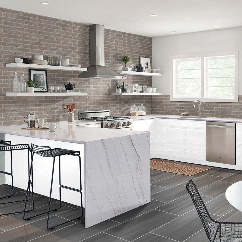 MS International Capella Brick Taupe 2 1/3&quot; x 10&quot; Porcelain Tile, , large