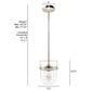 Hunter Karloff 1-Light Pendant in Brushed Nickel, , large