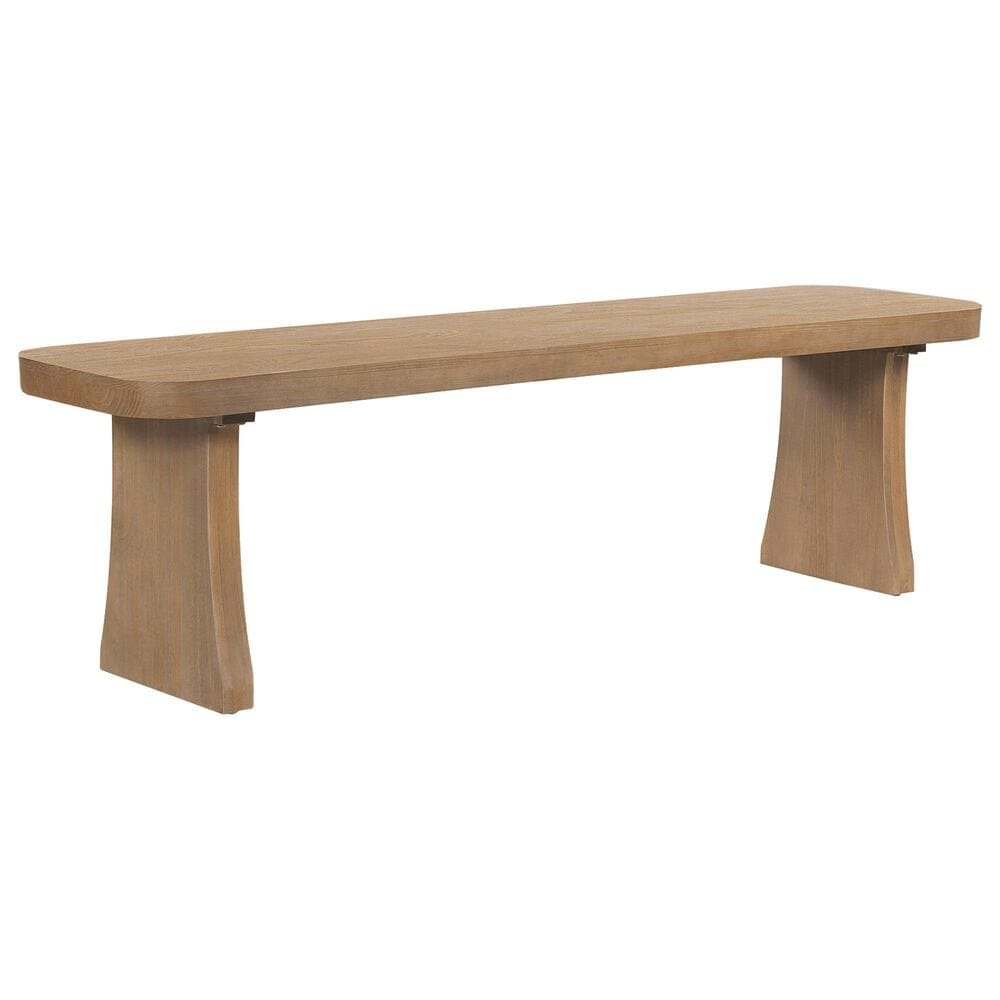 Hearth and Haven 63" Dining Bench with Flared Trouser Legs in Pine, , large
