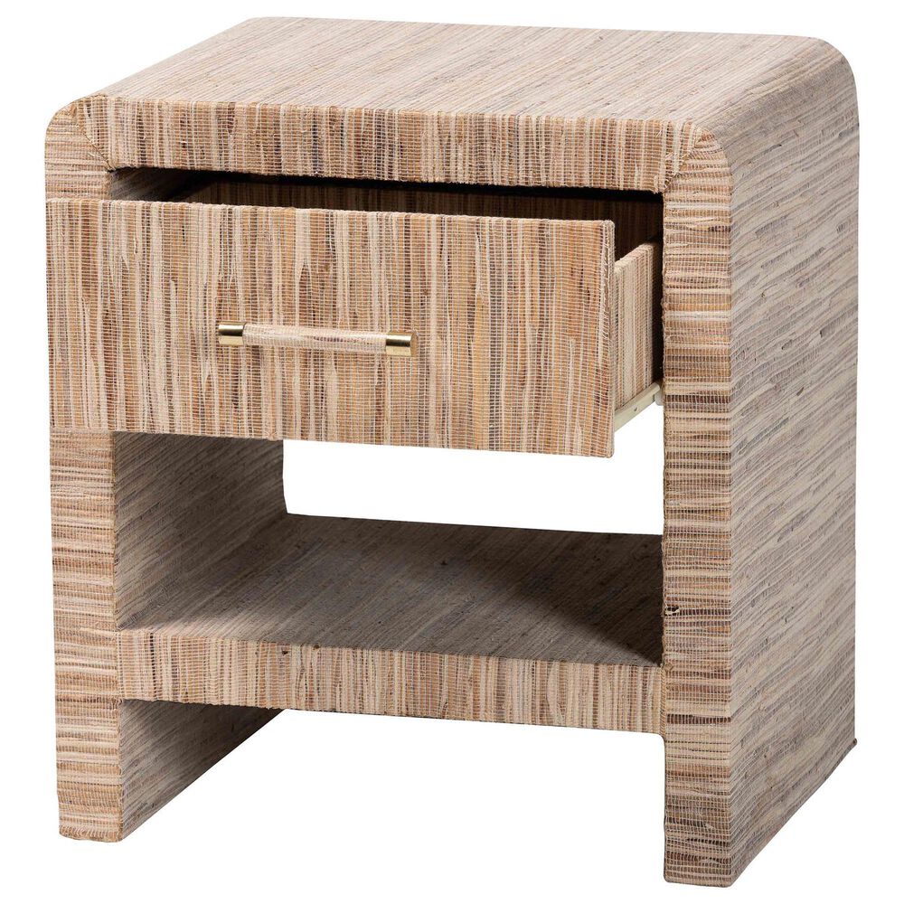 Baxton Studio Callan 1-Drawer Nightstand in Natural, , large