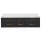 Lexora Home Castor 72" Double Bathroom Vanity in Black with 2 cm White Quartz Top and Rectangular Sinks, , large