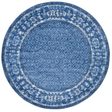 Safavieh Adirondack ADR110F-6R 6" x 6"  Light Blue/Dark Blue Round Rug, , large