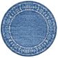 Safavieh Adirondack ADR110F-6R 6" x 6"  Light Blue/Dark Blue Round Rug, , large