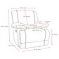 CorLiving Lea Recliner in Beige Fabric, , large