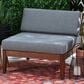 Linon Home Decor Summerlyn Patio Middle Chair with Walnut Frame in Grey, , large