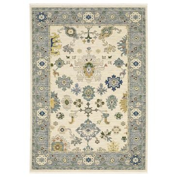 Oriental Weavers Lucca Floral Border 3"3" x 5" Ivory Area Rug, , large