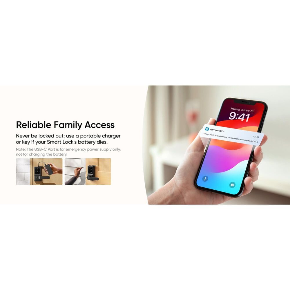 eufy Smart Lever Lock C33 in Black, , large