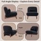 Morden Fort Cloud Boucle Armless Chair in Black, , large