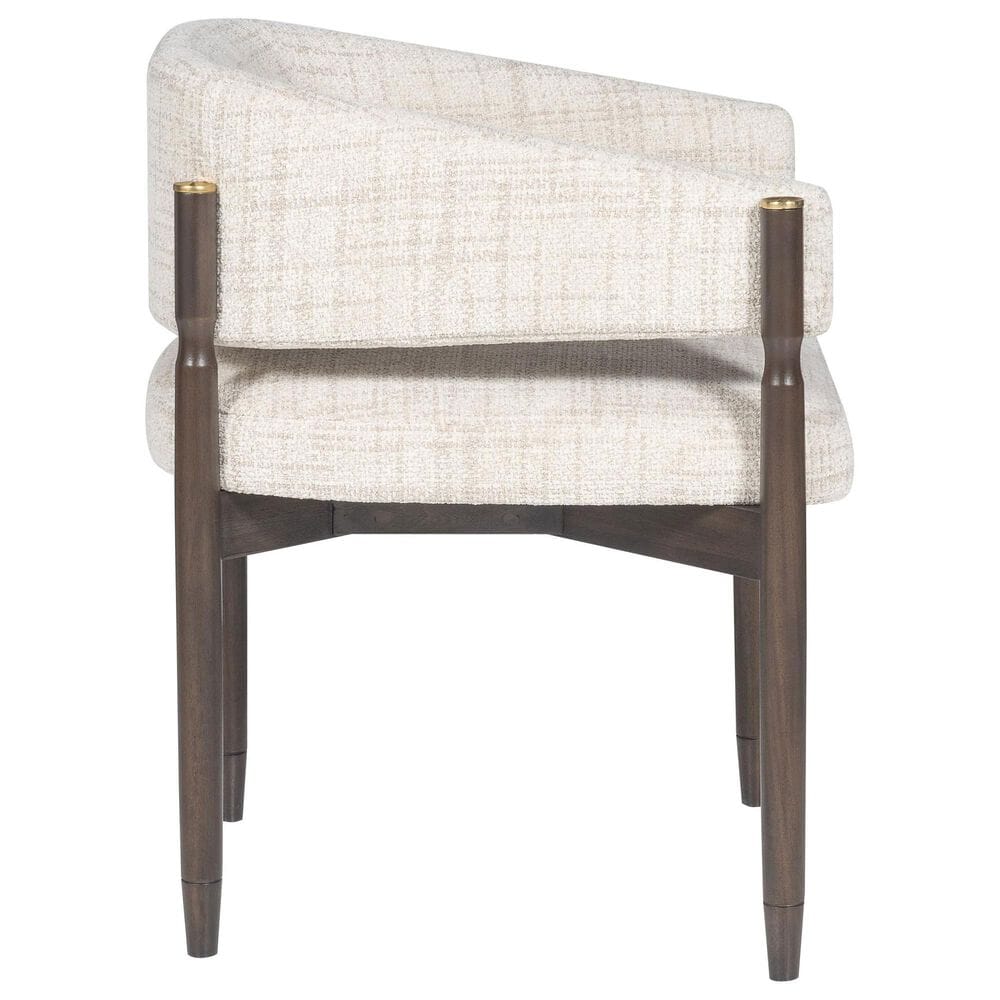 Vanguard Furniture Rendition Stocked Arm Chair with Reynolds Linen Upholstery in Peppercorn, , large