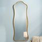 Splendor Living Alabaster Wavy Floor Mirror in Antique Brass, , large