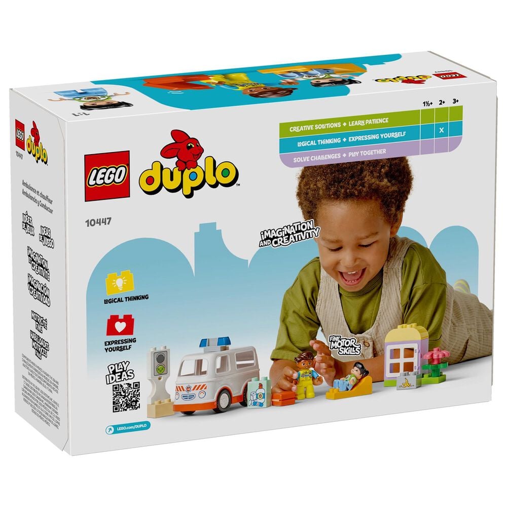 LEGO Duplo Ambulance and Driver Building Set in Multicolor, , large