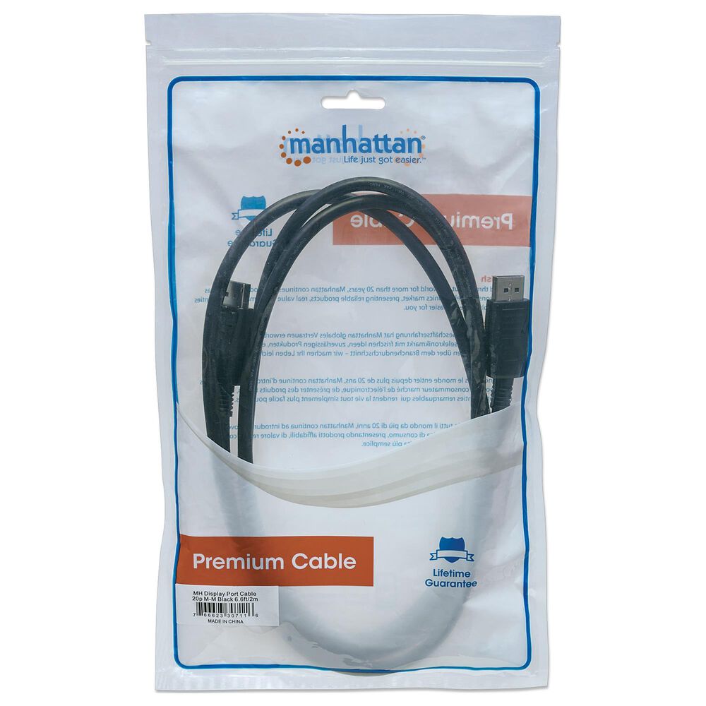 Manhattan 6.6 Ft DisplayPort Male Monitor Cable, , large