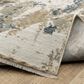 Oriental Weavers Echo Abstract Beige and Blue 6"7" x 9"6" Area Rug, , large