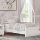 Ashley Kozlani Twin Upholstered Panel Bed in Matte White, , large