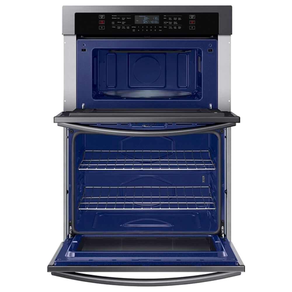 Samsung 30&quot; Microwave Combination Wall Oven in Black Stainless Steel, , large