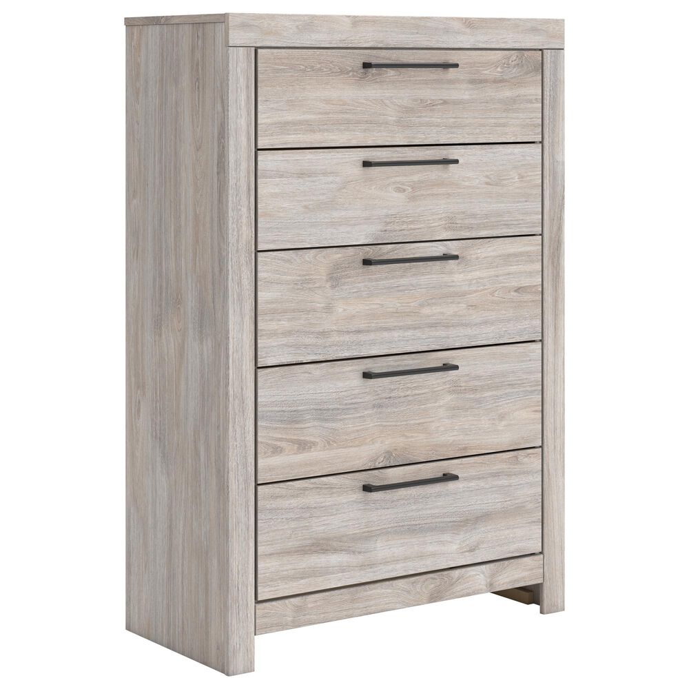 Ashley Broachmyn King Bed with Dresser, Chest, and Two Nightstands in Light Gray, , large