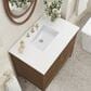James Martin Vanities Myrrin 36" Vanity in Mid Century Walnut with 3 cm White Zeus Quartz Top, , large