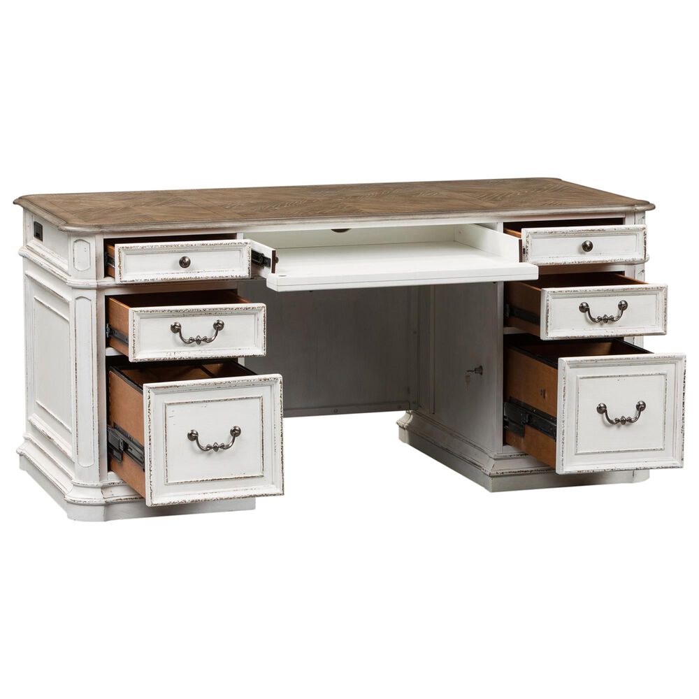 Belle Furnishings Magnolia Manor Jr Executive Desk in White, , large