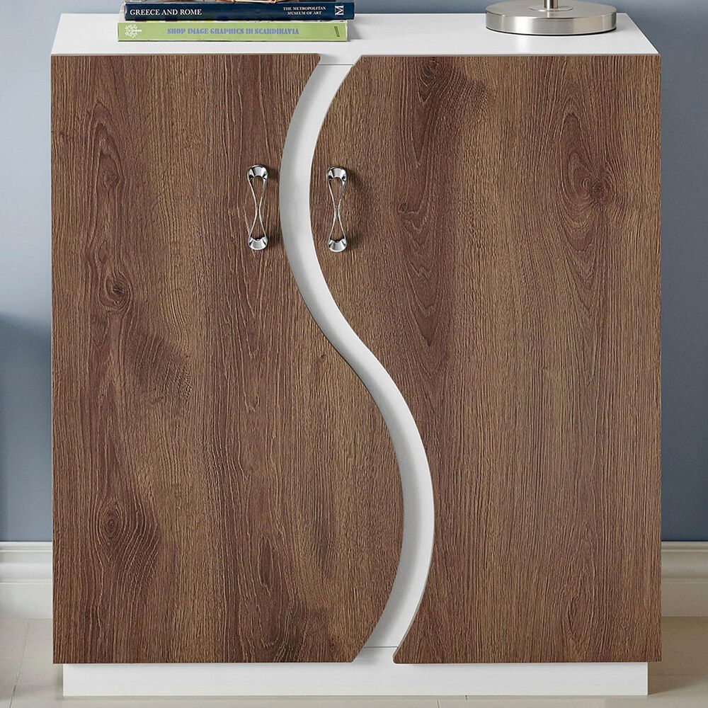 Furniture of America Edwards 8-Shelf Shoe Cabinet in White, , large