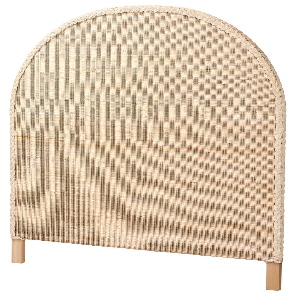 Baxton Studio Lanica Japandi King Standalone Headboard in Pale Brown, , large