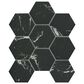 Emser Elegan Nero 4" x 4" Hexagon on 10" x 11" Porcelain Mosaic Sheet, , large