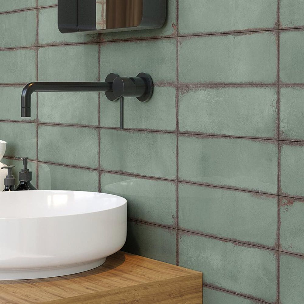 Soho Studio Bernalillo Green 4&quot; x 12&quot; Porcelain Tile, , large