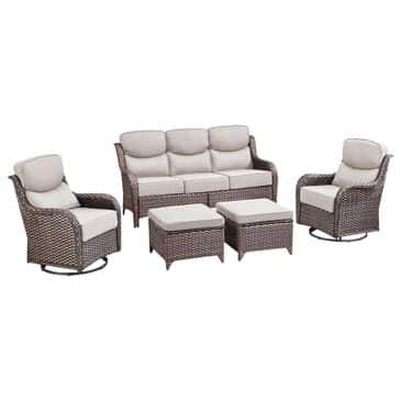 Sunwell Garden 5-Piece Conversation Set in Beige, , large