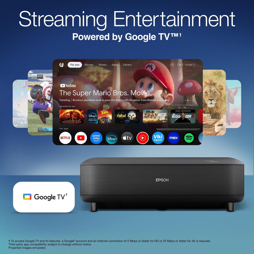 Epson Epson Lifestudio Grand 4K PRO-UHD Ultra Short Throw Laser Projector  Black, , large