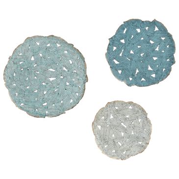 Hampton Park Rossi 3-Piece Wall Art Set in Blue, , large
