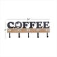 Maple and Jade Farmhouse "Coffee" Wall Hook in Brown, , large