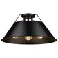 Golden Lighting Orwell 3-Light Flush Mount in Matte Black, , large